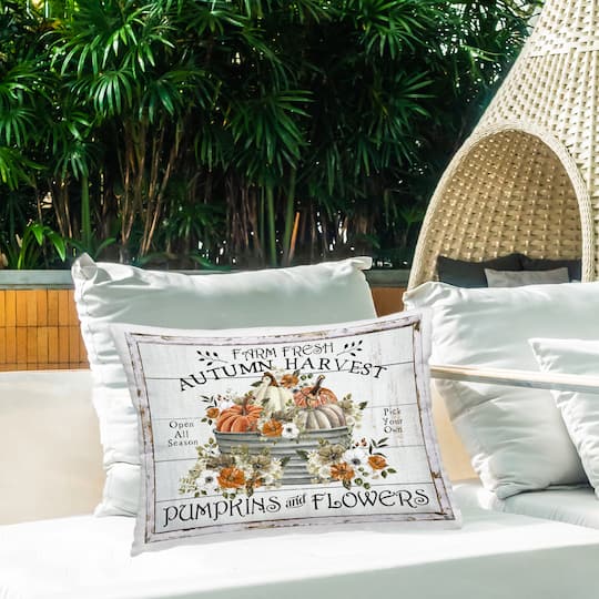 Stupell Industries Farm Fresh Harvest Pumpkin Outdoor Printed Pillow
